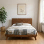 Brown Wood Queen Bed Frame Homeroots