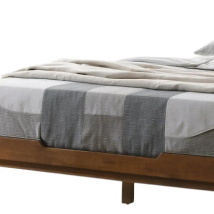 Brown Wood Queen Bed Frame Homeroots