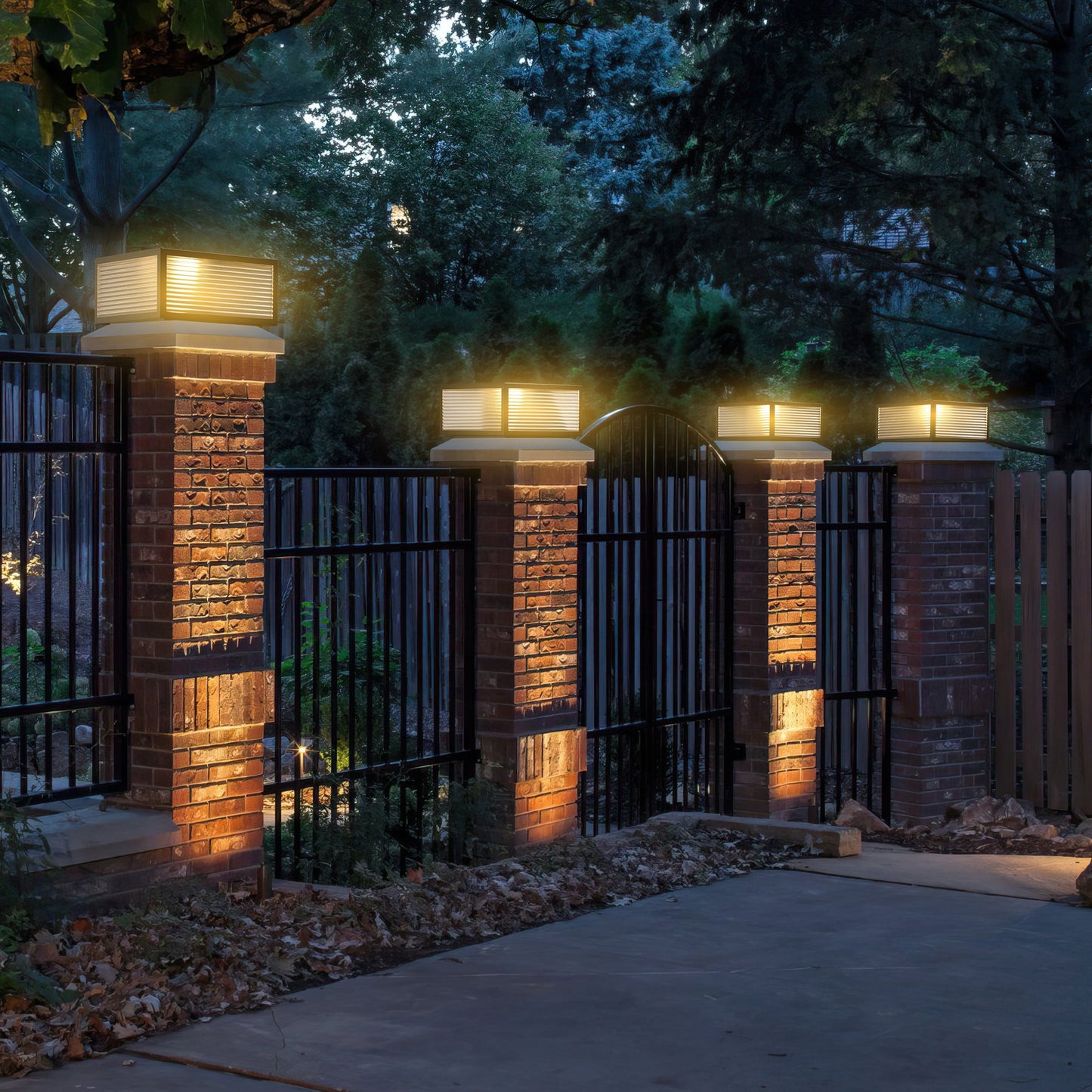 Solar-Powered Outdoor Post Lights For Garden Pathways-0
