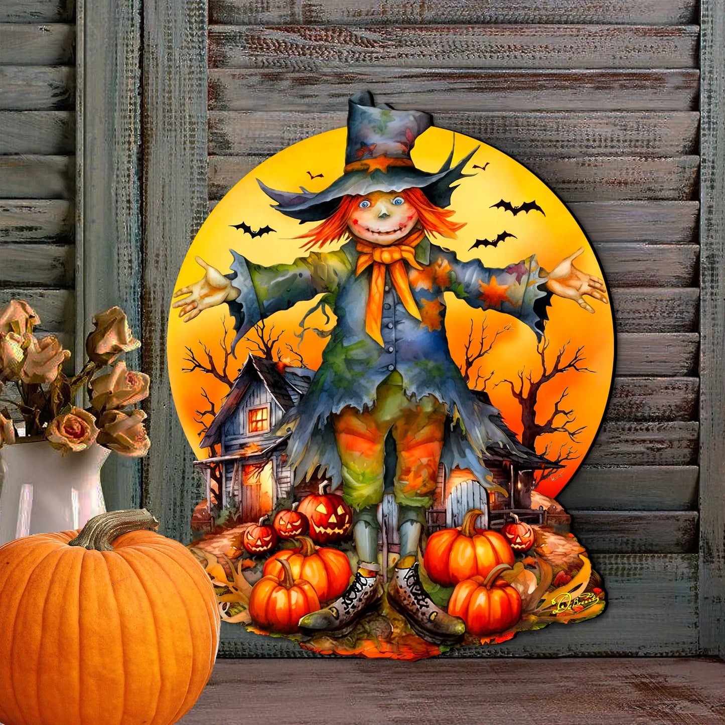 Halloween Scarecrow Holiday Door Decor by G. DeBrekht - Halloween Decor - 8652798H G. DeBrekht