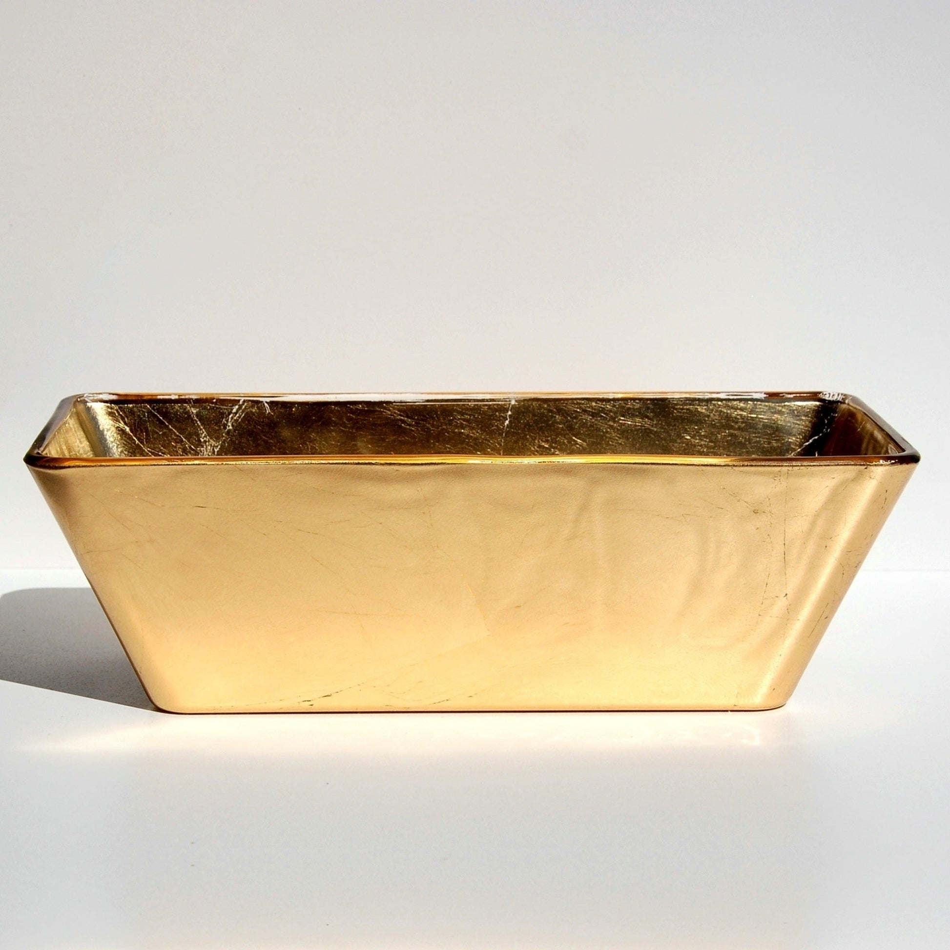 Greek Gold Gilded 13" Rectangular Bowl M BlakHom