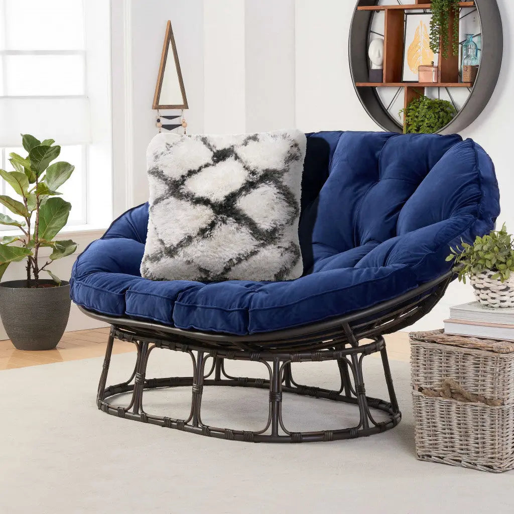 20" Black And White Fabric Geometric Throw Pillow Homeroots