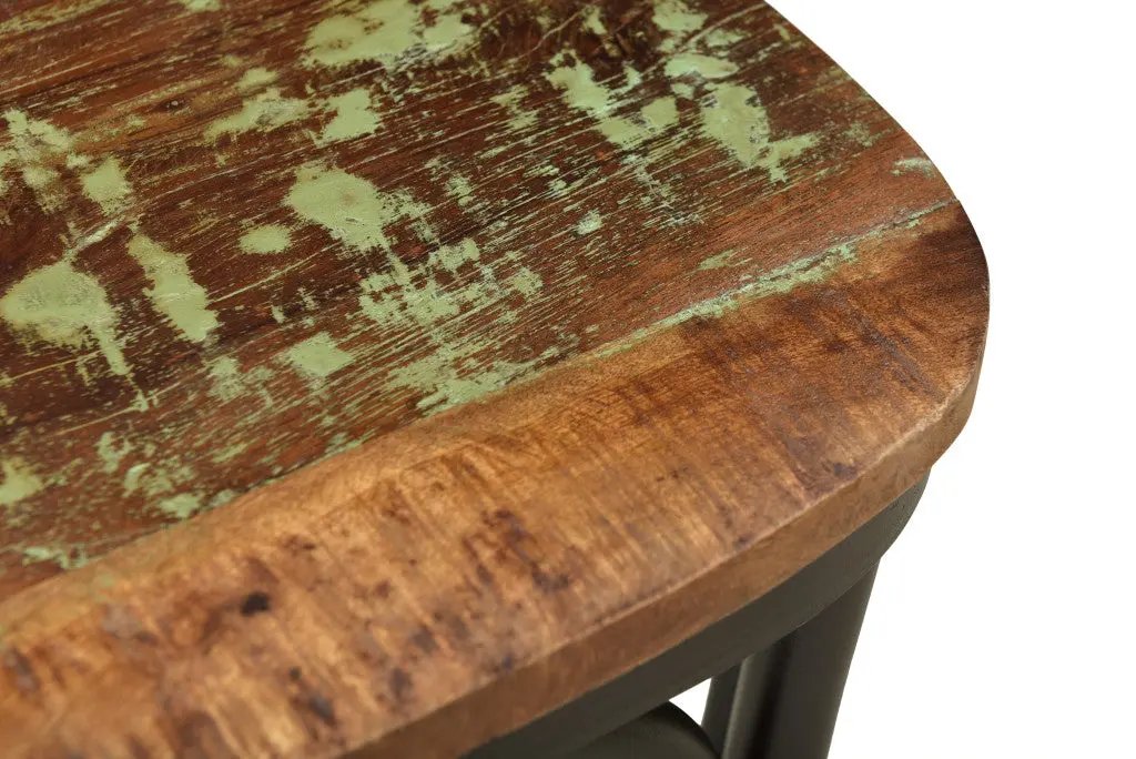 Set of Two Brown And Black Metal And Wood Cross Back Dining Side Chairs-6