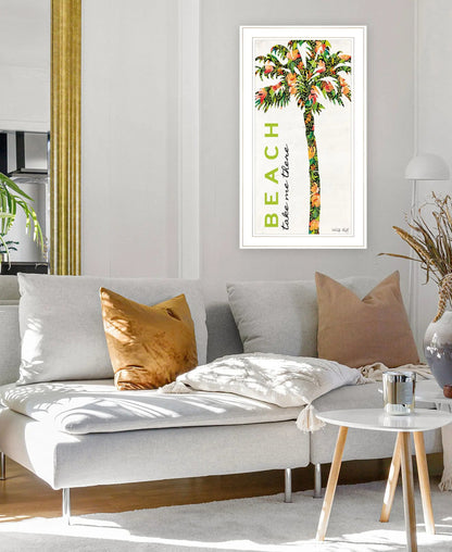 Beach Take Me There White Framed Print Wall Art Homeroots