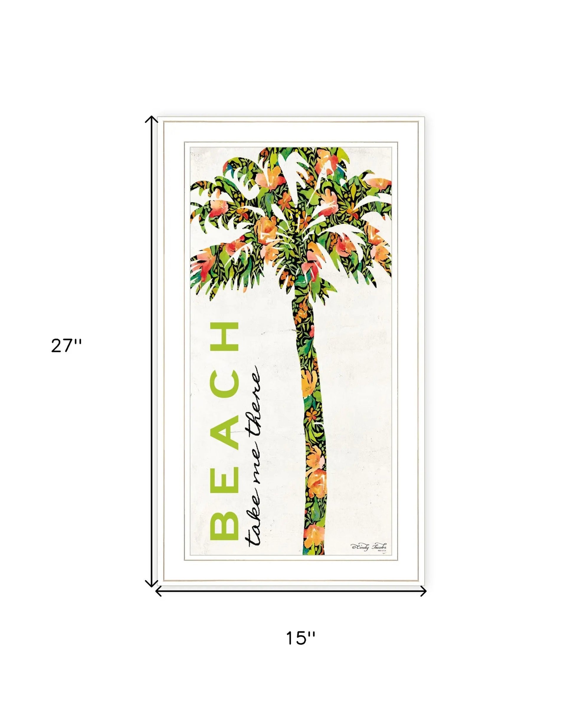 Beach Take Me There White Framed Print Wall Art Homeroots