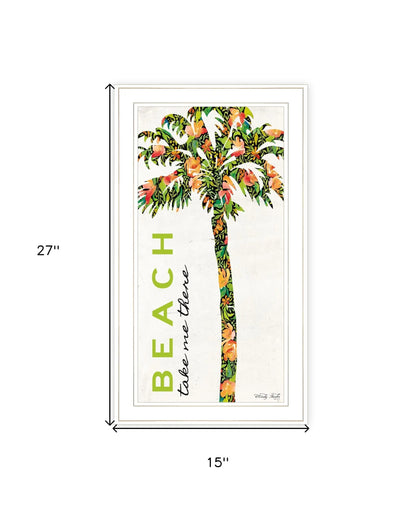 Beach Take Me There White Framed Print Wall Art Homeroots