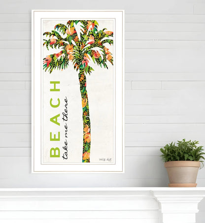 Beach Take Me There White Framed Print Wall Art Homeroots