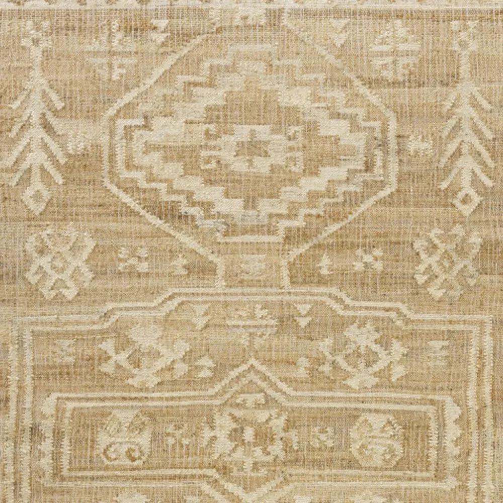 5' X 8' Brown Medallion Hand Woven Area Rug-3