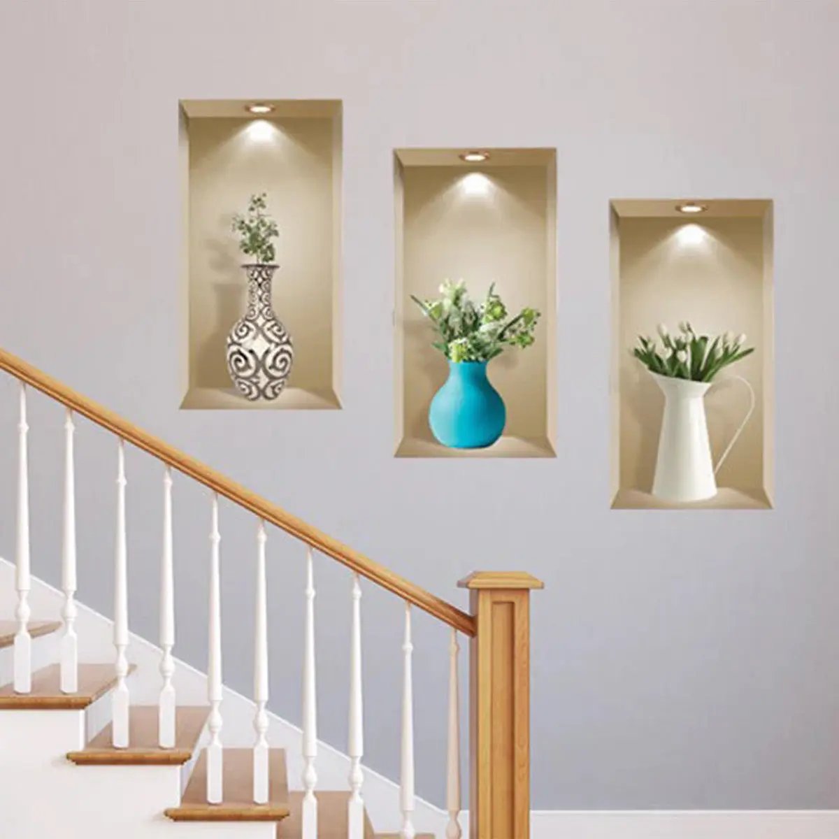 Set of Three Ada Faux Niche 3D Peel and Stick Wall Decals-6