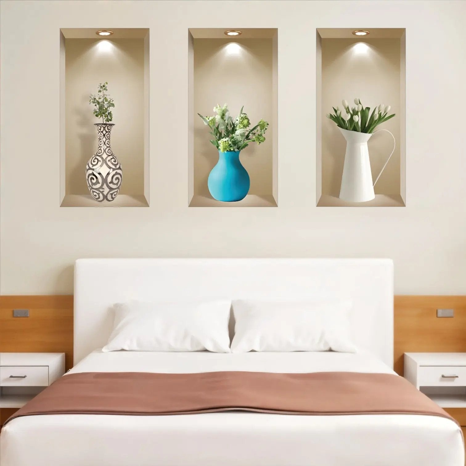 Set of Three Ada Faux Niche 3D Peel and Stick Wall Decals-0