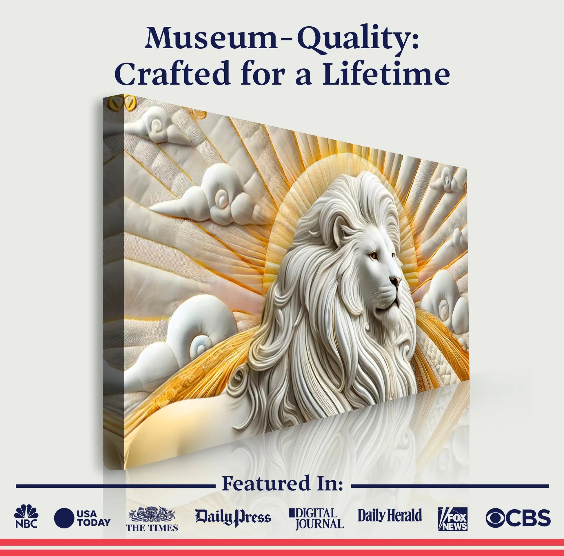 3D Majestic Lion Wall Art III Tailored Canvases