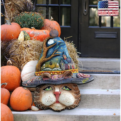Halloween Eve Cat Halloween Door Decor by G. DeBrekht - Thanksgiving Halloween Decor - 8161039H G. DeBrekht