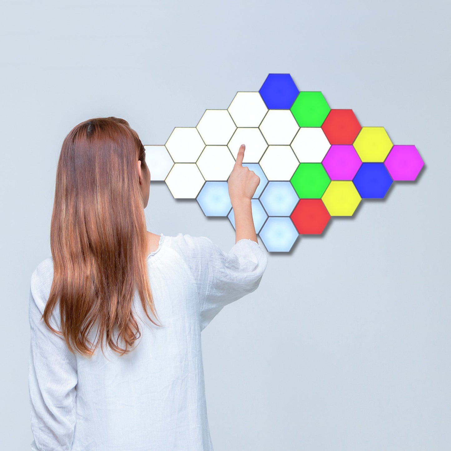 Touch Sensitive Modular Wall Lights, Honeycomb Lightings Lampdepot
