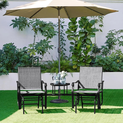 Outdoor Glider Chairs with Breathable Sling Fabric-1