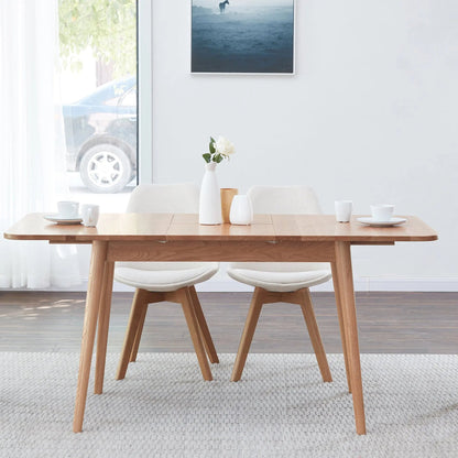 Natural Solid Oak Round Corner Dining Table G-BlakHom