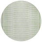 8' Sage And Ivory Round Geometric Washable Indoor Outdoor Area Rug Homeroots