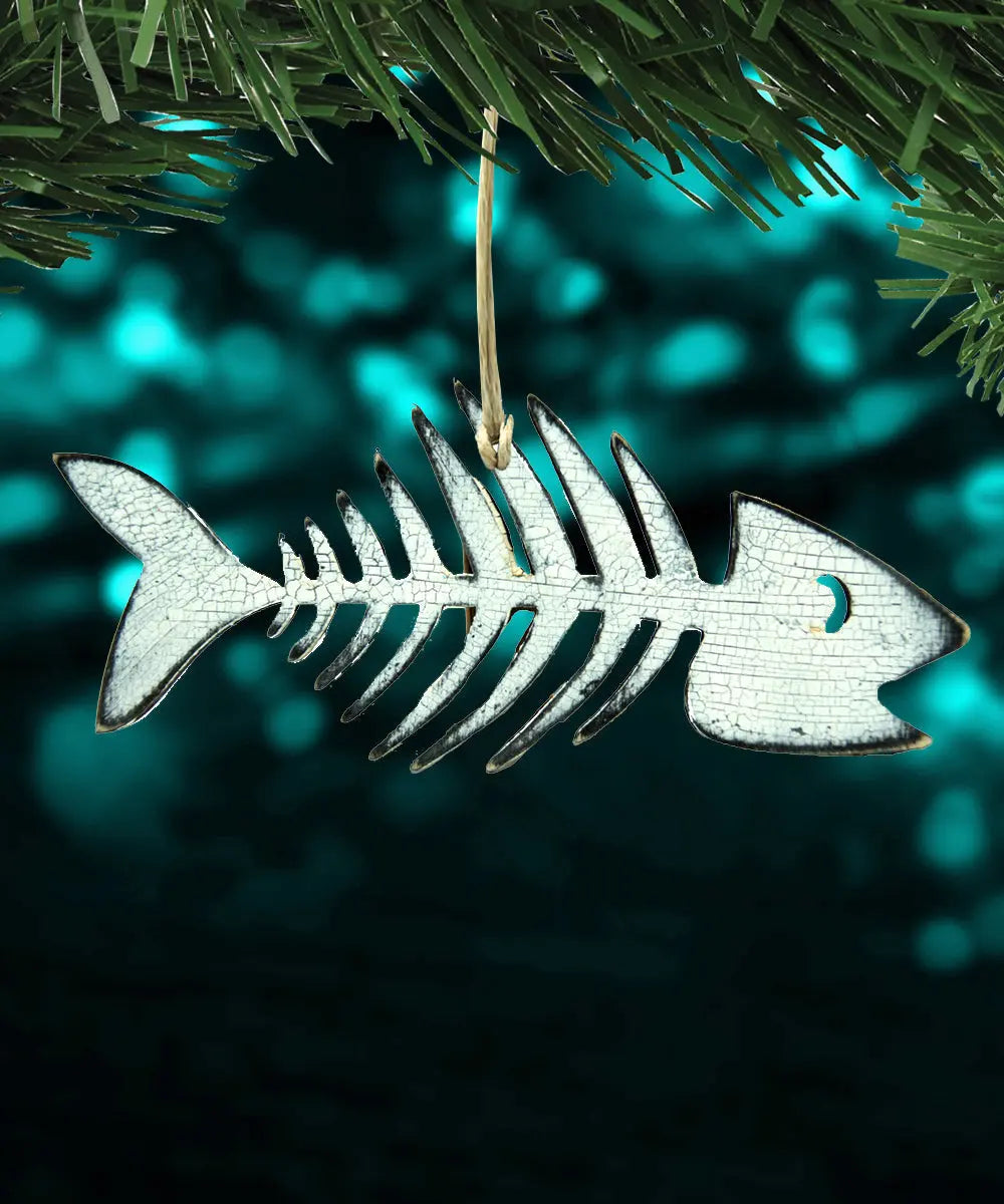 Halloween Fish Skeleton Wooden Ornaments - Thanksgiving Halloween Decor - 8199528 Designocracy