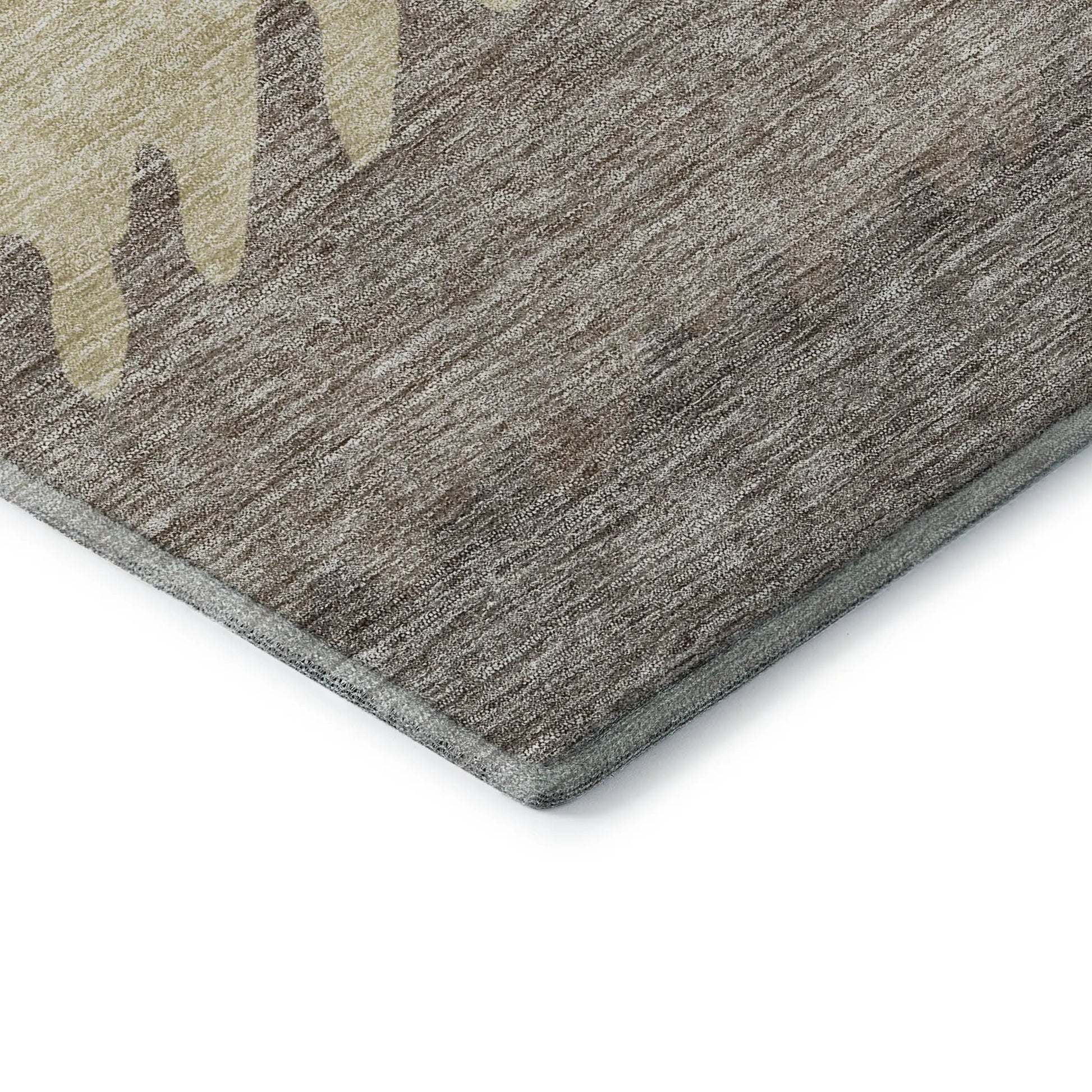8' X 10' Taupe Gray And Beige Striped Washable Area Rug With UV Protection-6