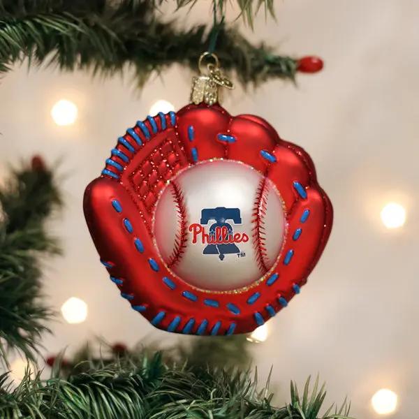 Phillies Baseball Mitt Ornament Old World Christmas