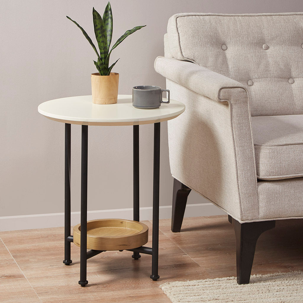 White/Natural End Table G-BlakHom