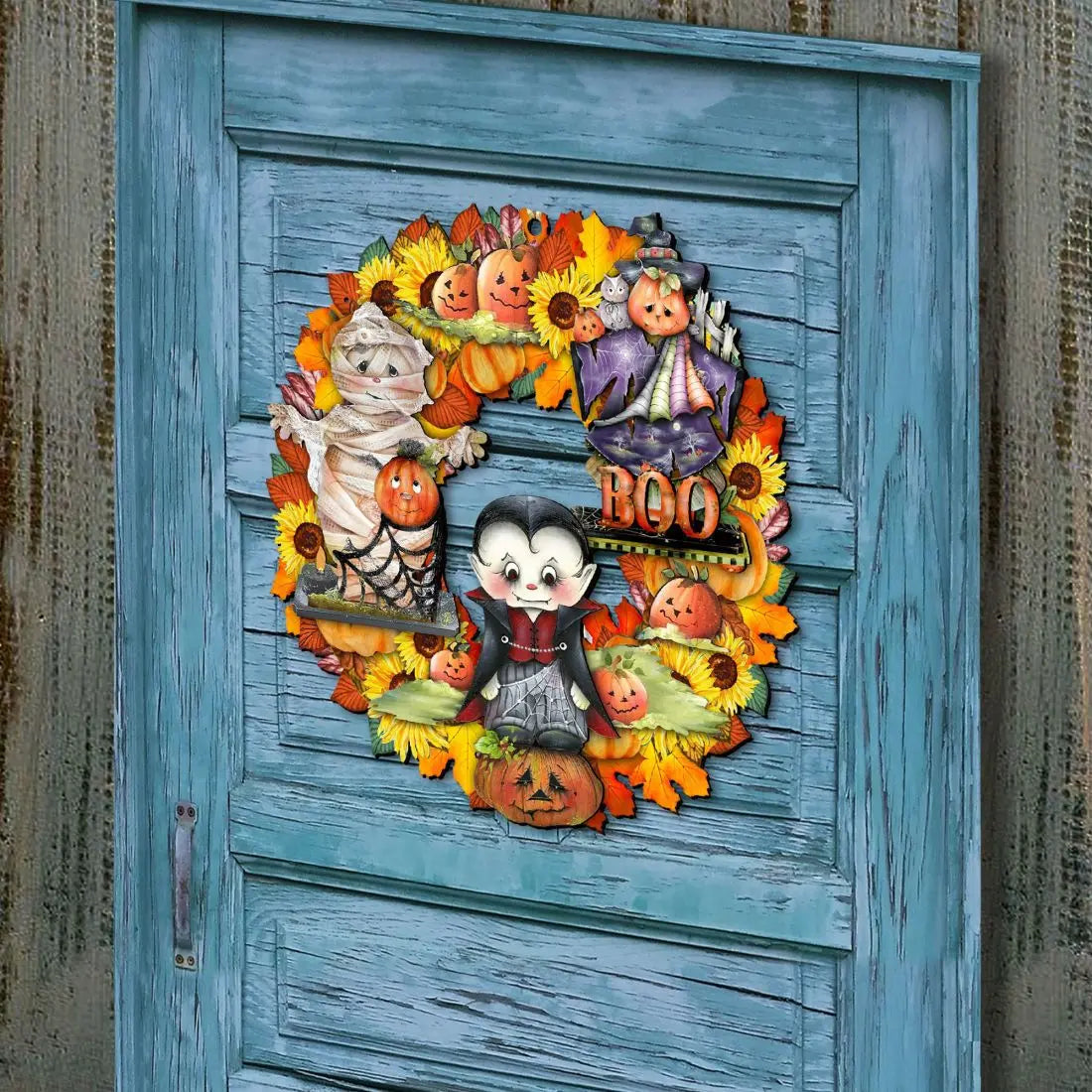 Halloween Holiday Door Wreath by G. DeBrekht - Thanksgiving Halloween Decor - 8185316H G. DeBrekht