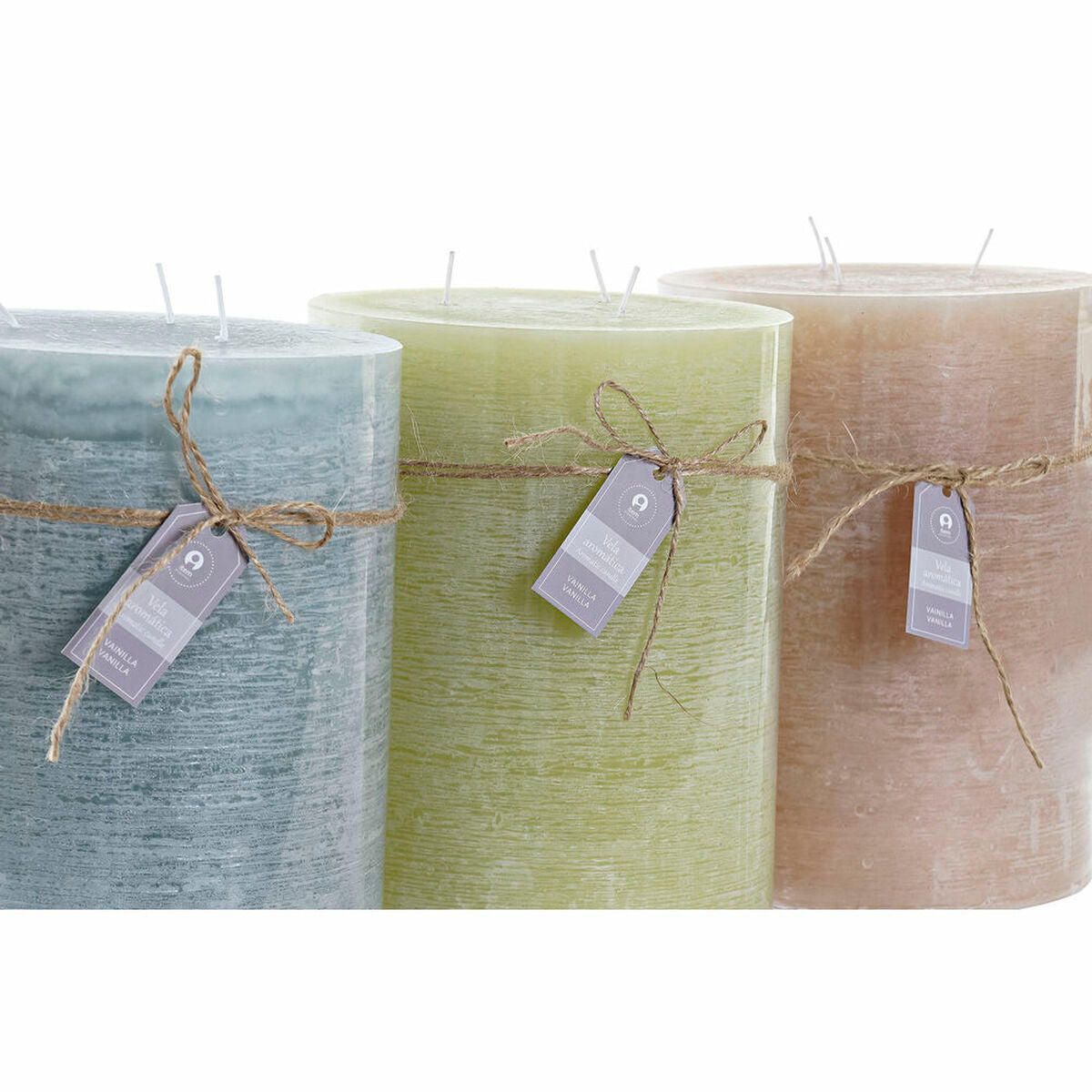 Candle DKD Home Decor Vanilla Wax (3) (3 Pieces) DKD Home Decor