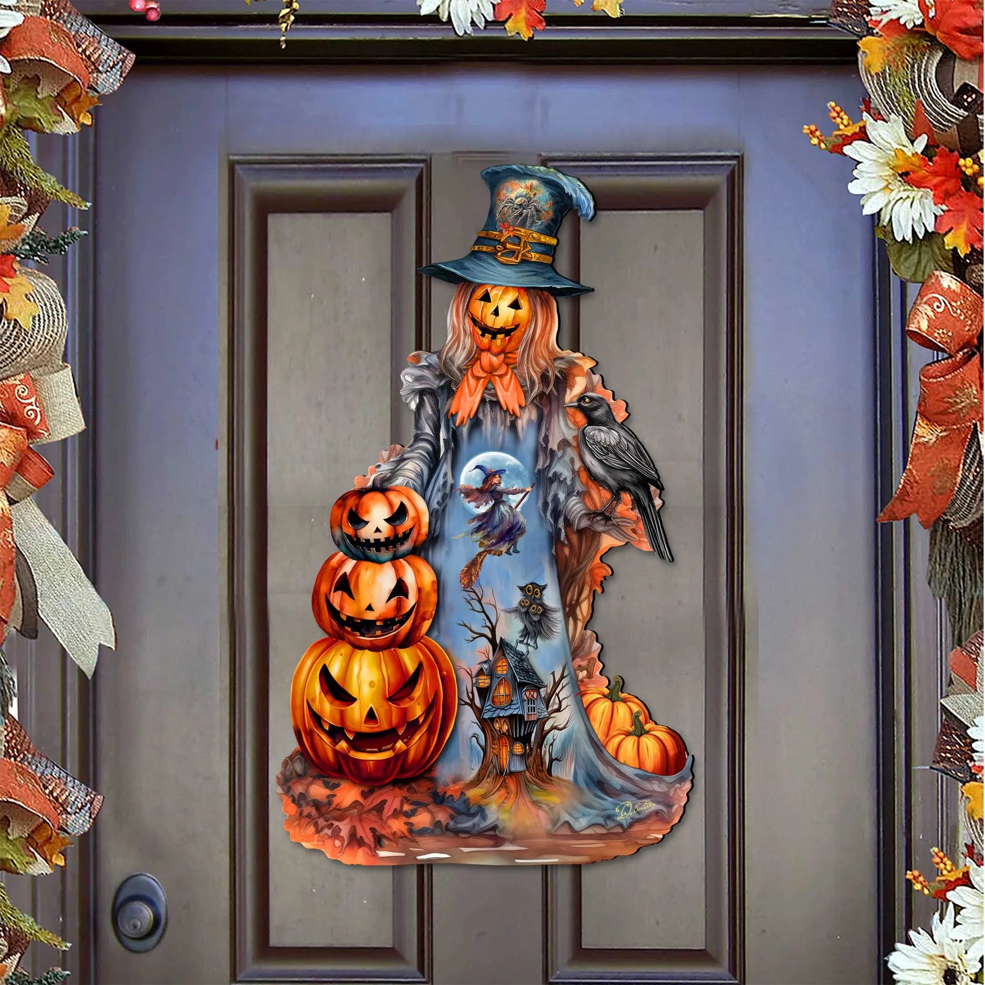 Halloween Pumpkin Holiday Door Décor by G. DeBrekht - Halloween Décor - 8652796H G. DeBrekht