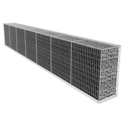 NNEVL Gabion Wall with Cover Galvanised Steel 600x50x100 cm-0