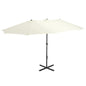 NNEVL Outdoor Parasol with Aluminium Pole 460x270 cm Sand-0