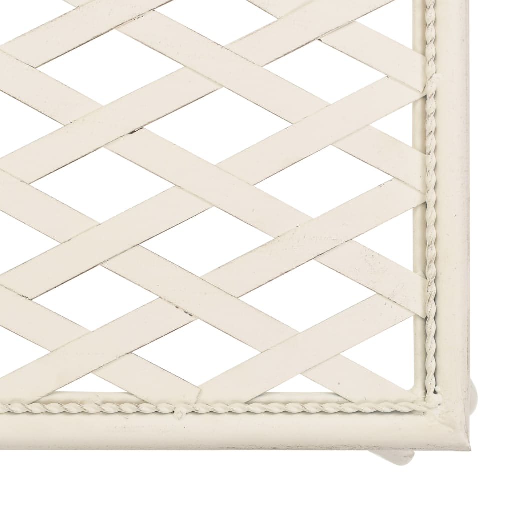 vidaXL Patio Chaise Lounge Outdoor Garden Bench with Backrest Steel Antique VidaXL