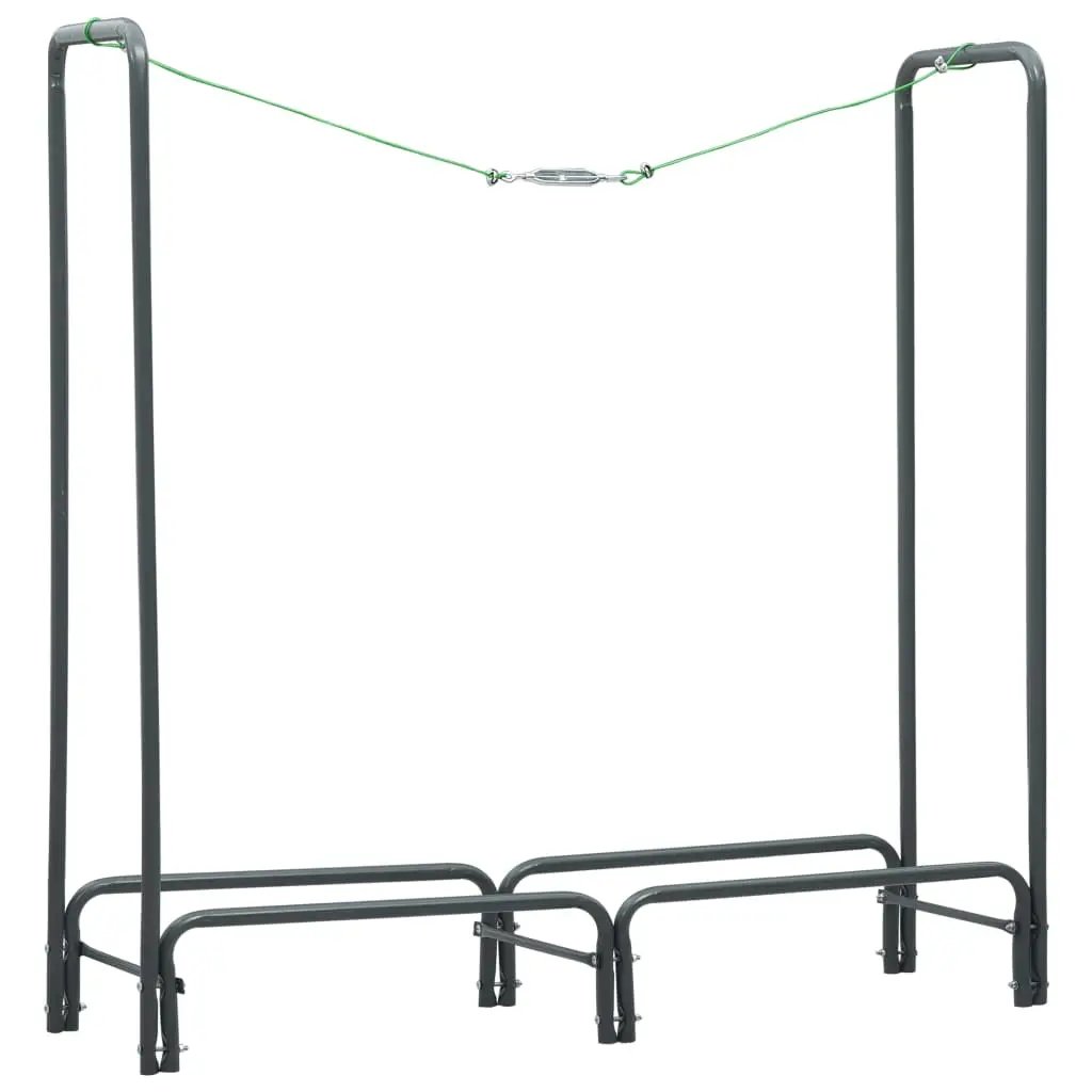 NNEVL Firewood Rack Anthracite 120x35x120 cm Steel-1