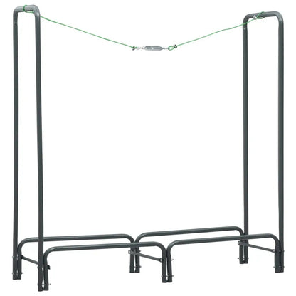 NNEVL Firewood Rack Anthracite 120x35x120 cm Steel-1