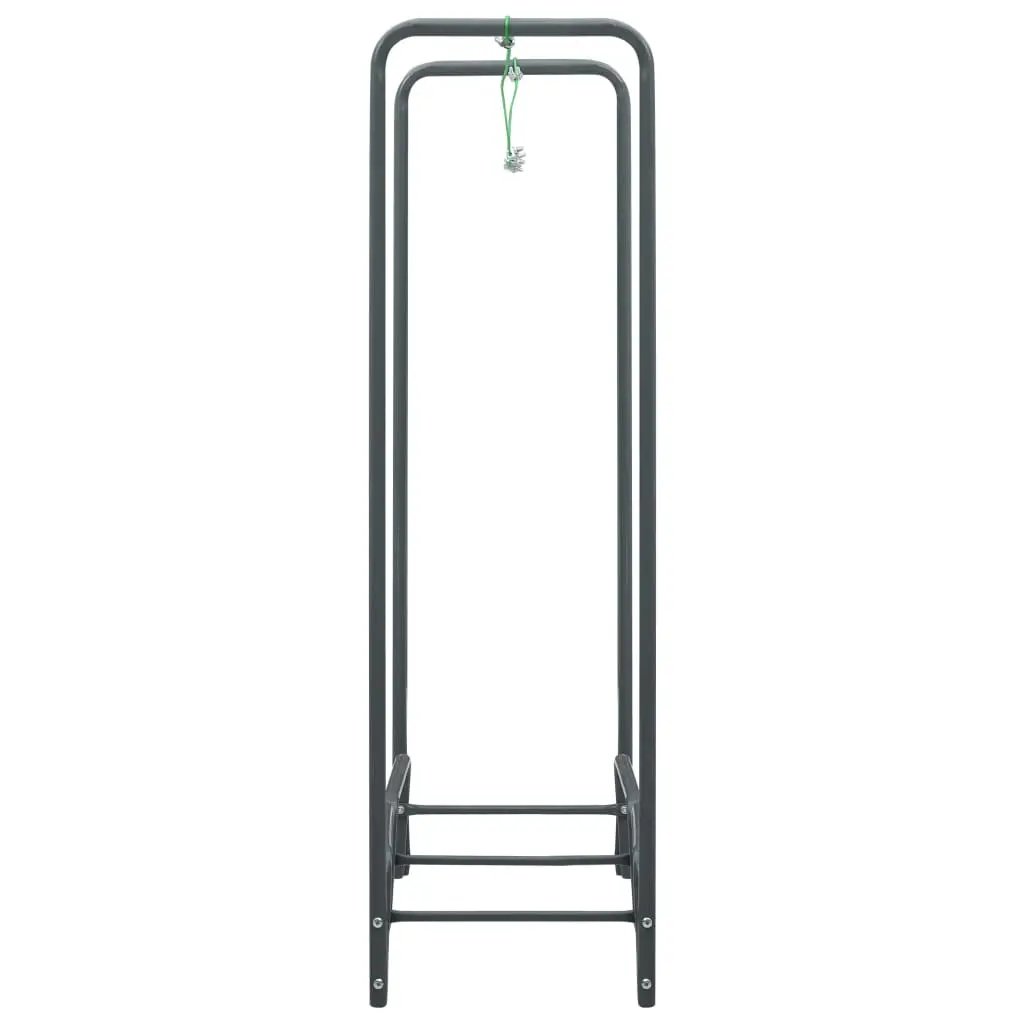 NNEVL Firewood Rack Anthracite 120x35x120 cm Steel-3