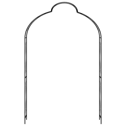 vidaXL Garden Arch Black 59.1"x13.4"x94.5" Iron - Vivid Treasure Zone