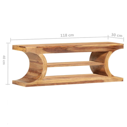 vidaXL TV Stand 46.5"x11.8"x15.7" Solid Wood Sheesham VidaXL