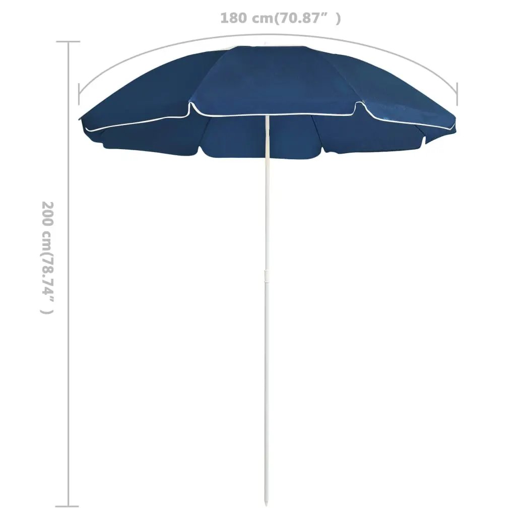 vidaXL Parasol with Steel Pole 70.9" Sunshade Umbrella Multi Colors - Vivid Treasure Zone