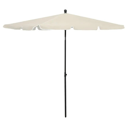 vidaXL Outdoor Umbrella Height Adjustable Parasol Patio Garden Sunshade Steel - Vivid Treasure Zone