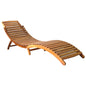 vidaXL Patio Sun Lounger with Cushion Solid Acacia Wood VidaXL