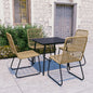 vidaXL Patio Dining Set Seat Black/Oak and Black 3/5/7/9 Piece Multi Sizes VidaXL