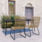 vidaXL Patio Dining Set Seat Black/Oak and Black 3/5/7/9 Piece Multi Sizes VidaXL