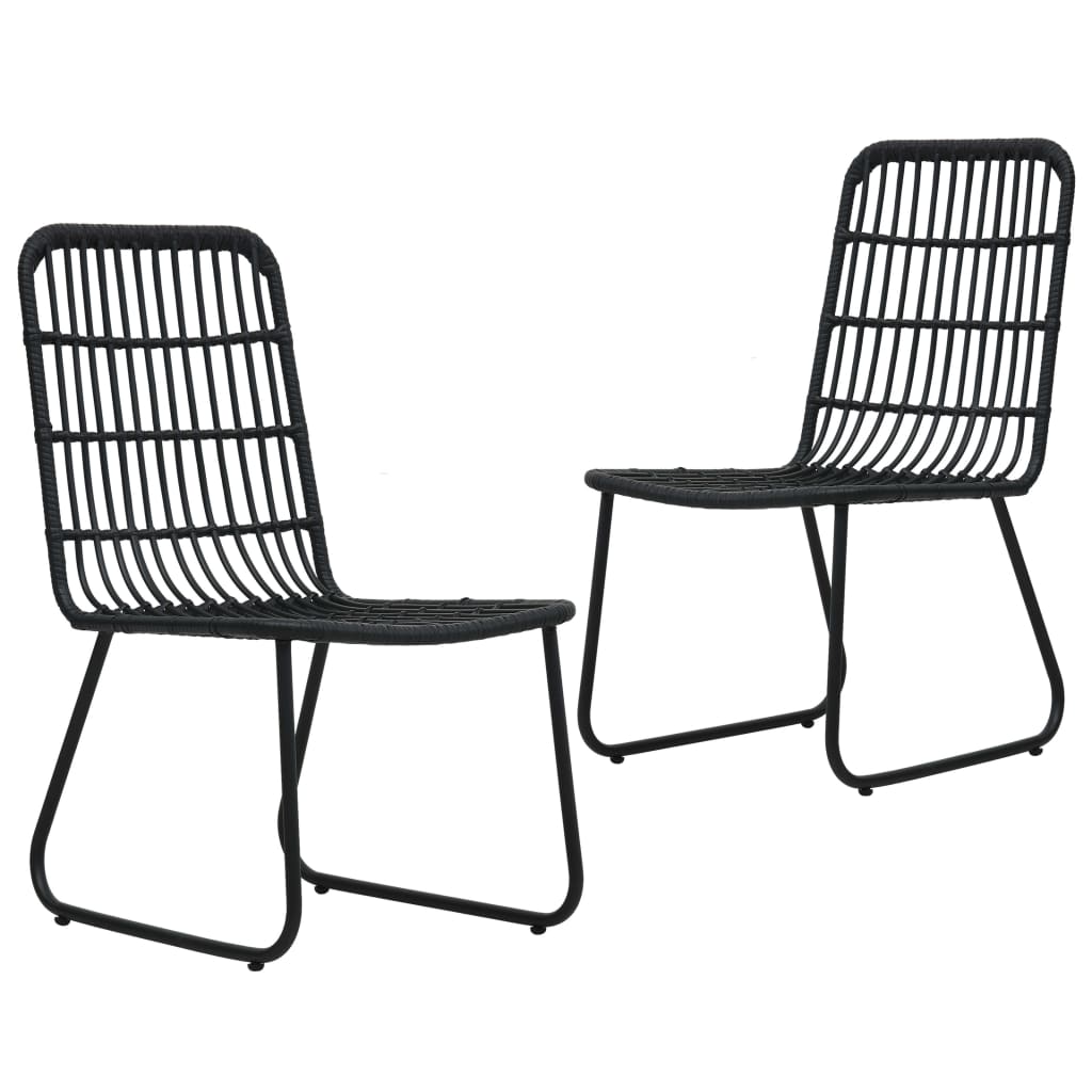 vidaXL Patio Dining Set Seat Black/Oak and Black 3/5/7/9 Piece Multi Sizes VidaXL