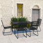 vidaXL Patio Dining Set Seat Black/Oak and Black 3/5/7/9 Piece Multi Sizes VidaXL