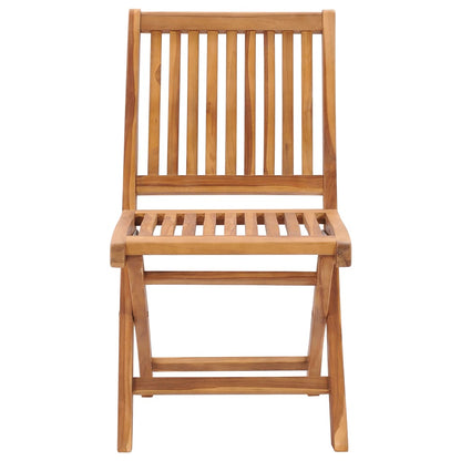 vidaXL Folding Patio Chairs with Cushions 4 pcs Solid Teak Wood VidaXL