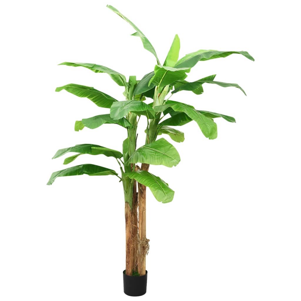 vidaXL Artificial Tree Decorative Banana Tree Fake Tree with Pot 118.1" Green VidaXL