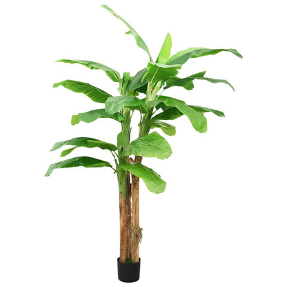 vidaXL Artificial Tree Decorative Banana Tree Fake Tree with Pot 118.1" Green VidaXL