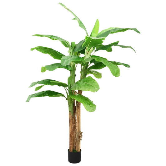 vidaXL Artificial Tree Decorative Banana Tree Fake Tree with Pot 118.1" Green VidaXL