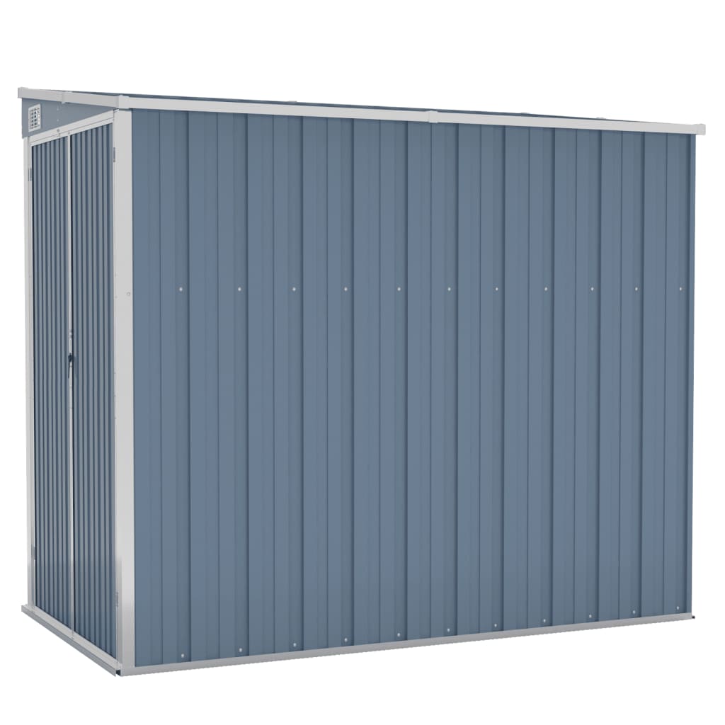 vidaXL Storage Shed Wall-mounted Garden Shed for Backyard Galvanized Steel VidaXL