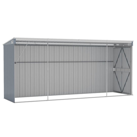 vidaXL Storage Shed Wall-mounted Garden Shed for Backyard Galvanized Steel VidaXL