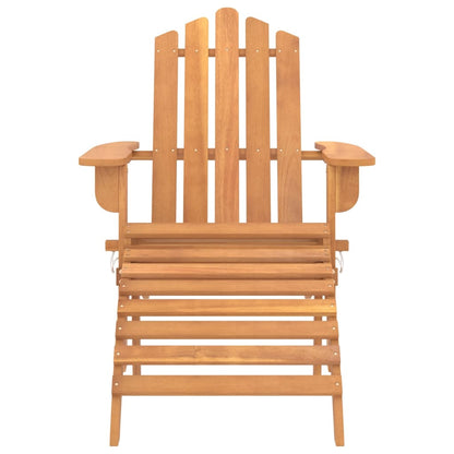 vidaXL Patio Adirondack Chair with Footrest Solid Wood Acacia VidaXL