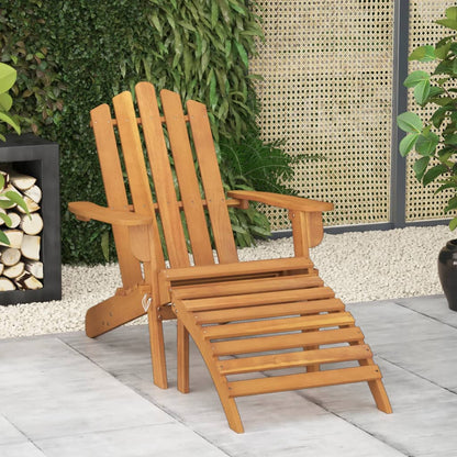 vidaXL Patio Adirondack Chair with Footrest Solid Wood Acacia VidaXL
